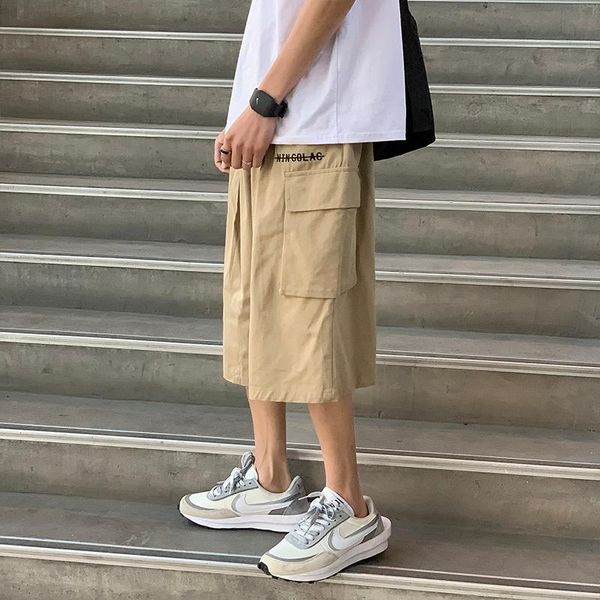 men's shorts summer big pocket solid color straight casual korean fashion loose goods five-point pants wide-leg, White;black
men's shorts summer big pocket solid color straight casual korean fashion loose goods five-point pants wide-leg, White;black