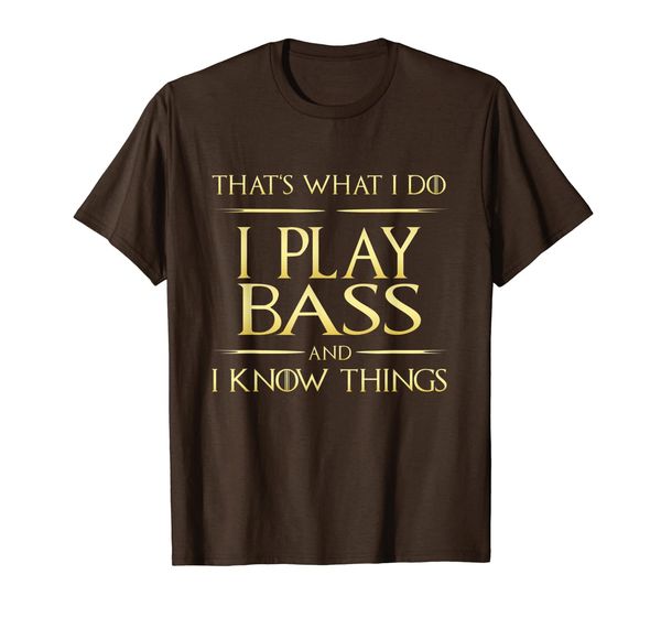 i play bass and i know things bass player musician t-shirt, White;black
i play bass and i know things bass player musician t-shirt, White;black