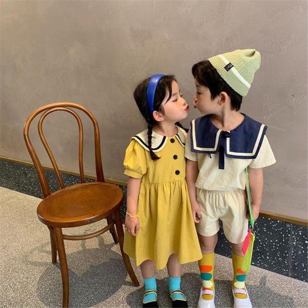 summer boys girls cotton casual clothes set korean style fashion children brother and sister costume, White
summer boys girls cotton casual clothes set korean style fashion children brother and sister costume, White