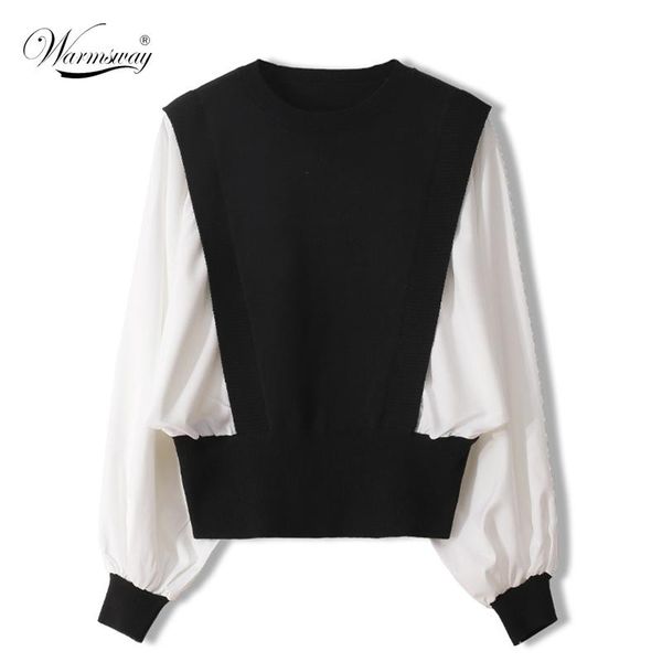 2021 fall winter sweater women fashion lantern sleeve patchwork o-neck pullover knitting long sleeve casual female jumper c-233, White;black
2021 fall winter sweater women fashion lantern sleeve patchwork o-neck pullover knitting long sleeve casual female jumper c-233, White;black