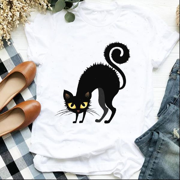 women lady cat cartoon funny cute 90s autumn fall halloween print tshirt shirt clothes graphic t tee womens t shirt, White
women lady cat cartoon funny cute 90s autumn fall halloween print tshirt shirt clothes graphic t tee womens t shirt, White