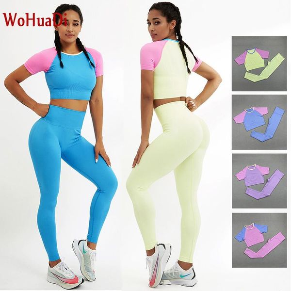 yoga outfit wohuadi mixed colors women clothing sport t-shirt set gym fitness workout female sportswear high waist leggings
yoga outfit wohuadi mixed colors women clothing sport t-shirt set gym fitness workout female sportswear high waist leggings