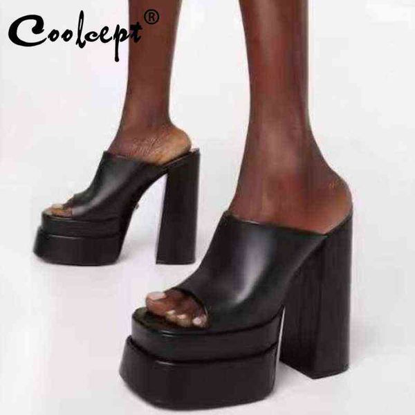 slippers coolcept size 35 42 women sandals ins fashion platform high heels summer shoes woman party lady home footwear 220304, Black
slippers coolcept size 35 42 women sandals ins fashion platform high heels summer shoes woman party lady home footwear 220304, Black