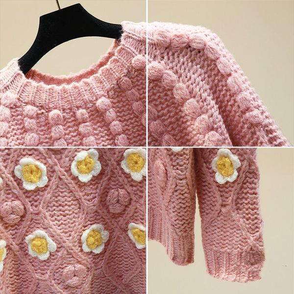 women's sweaters handmade embroidery three-dimensional daisy flower pullover sweater women autumn winter loose fashion knit lady jumper, White;black
women's sweaters handmade embroidery three-dimensional daisy flower pullover sweater women autumn winter loose fashion knit lady jumper, White;black