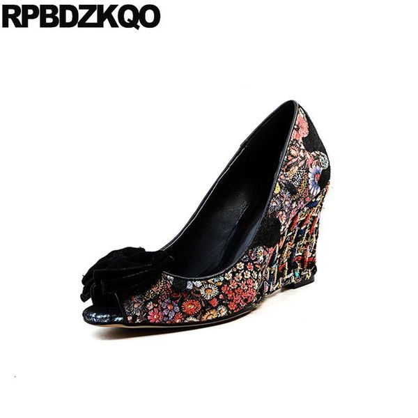 peep toe fish mouth 3 inch luxury pumps ladies floral size 4 34 bow high heels flower wedge shoes catwalk runway, Black
peep toe fish mouth 3 inch luxury pumps ladies floral size 4 34 bow high heels flower wedge shoes catwalk runway, Black