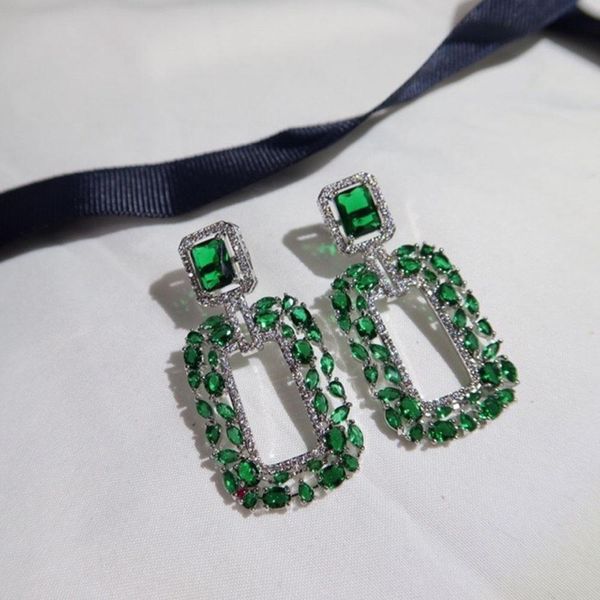 superior s925 silver needle earrings green rectangle high end fashion personality lady's ear studs dance party luxurious, Golden
superior s925 silver needle earrings green rectangle high end fashion personality lady's ear studs dance party luxurious, Golden
