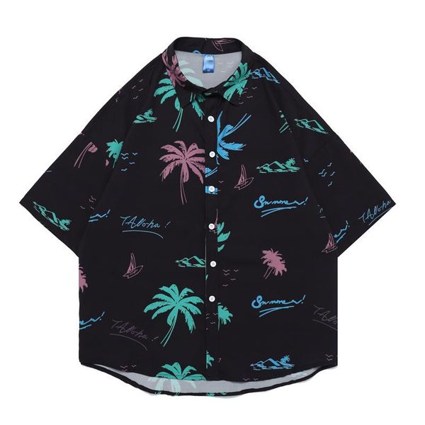 men's casual shirts korea style summer harajuku printed short-sleeved t-shirt trendy brand loose trend couple shirt, White;black
men's casual shirts korea style summer harajuku printed short-sleeved t-shirt trendy brand loose trend couple shirt, White;black