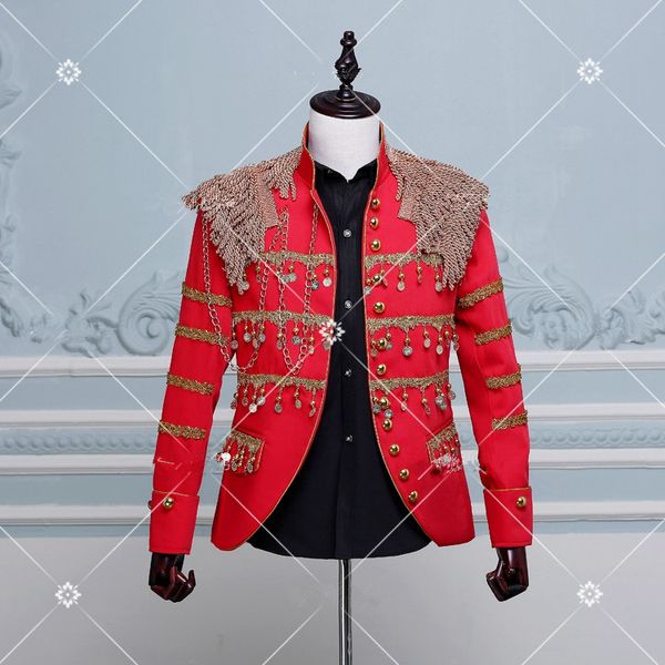 male jacket tassel sequin black costume outfit blazer outwear clothes singer dancer performance prom dress fashion nightclub bar, Black;red
male jacket tassel sequin black costume outfit blazer outwear clothes singer dancer performance prom dress fashion nightclub bar, Black;red
