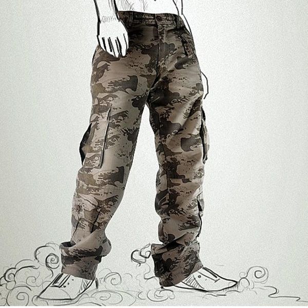 men's pants camouflage mens cargo multi-pocket fashion military tactical leisure cotton straight zipper male, Black
men's pants camouflage mens cargo multi-pocket fashion military tactical leisure cotton straight zipper male, Black