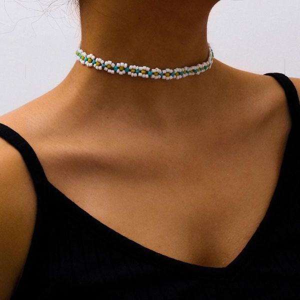 chokers 2021 trendy manual beaded choker colorful daisy flower necklace for women summer jewelry, Golden;silver
chokers 2021 trendy manual beaded choker colorful daisy flower necklace for women summer jewelry, Golden;silver
