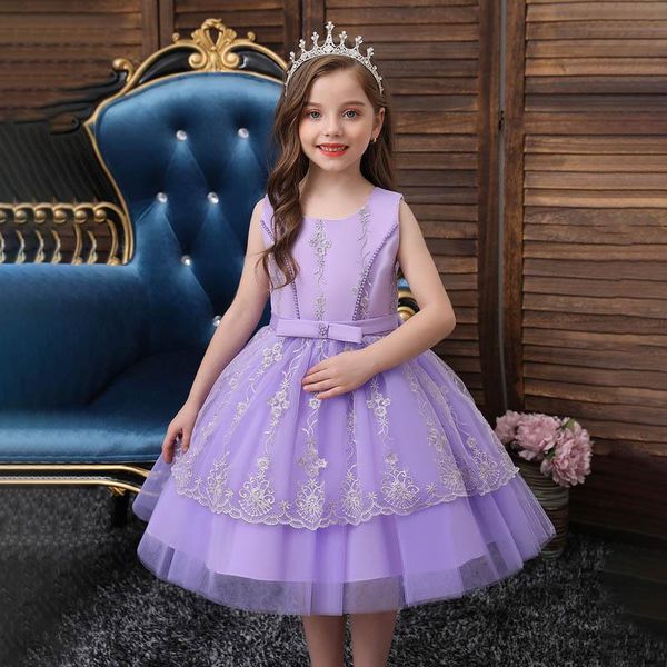 girl's dresses flower girls pearls embroidery tulle lace sleeveless bow o-neck luxury purple knee-length kids party princess gown f144, Red;yellow
girl's dresses flower girls pearls embroidery tulle lace sleeveless bow o-neck luxury purple knee-length kids party princess gown f144, Red;yellow