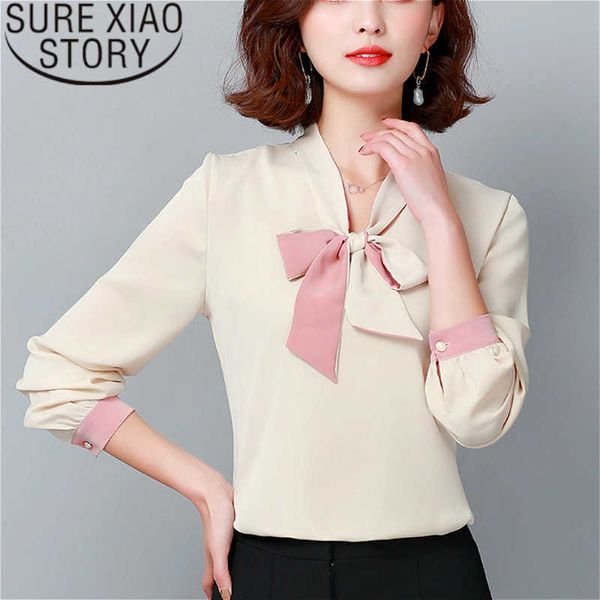 korean fashion clothing ladies harajuku chiffon blouse full bow solid v-neck womens and blouses 2616 50 210528, White
korean fashion clothing ladies harajuku chiffon blouse full bow solid v-neck womens and blouses 2616 50 210528, White