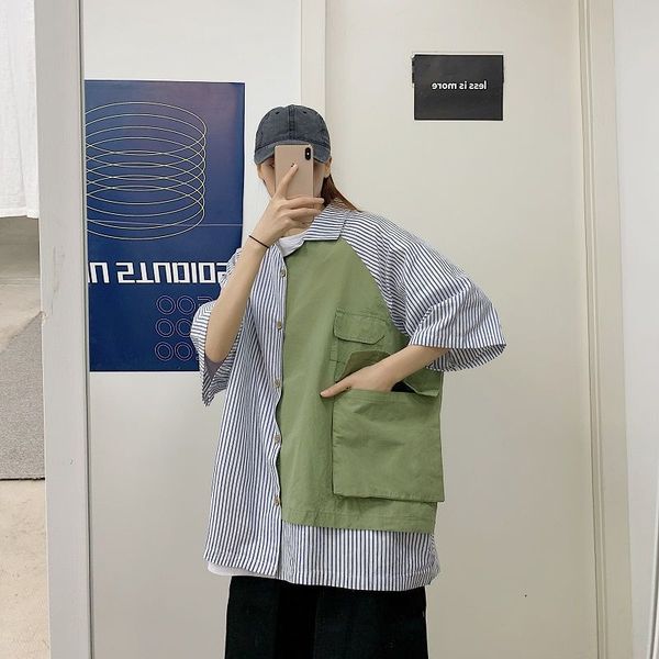 2021 new men's fashion loose short-sleeved striped printing clothes hawaiian shirt camisa masculina french cuff shirts size s-xl 9fau, White
2021 new men's fashion loose short-sleeved striped printing clothes hawaiian shirt camisa masculina french cuff shirts size s-xl 9fau, White