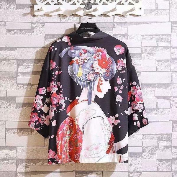 women's blouses & shirts jepanese traditional clothing kimono cartoon carp print loose cardigans half sleeve casual 2021 summer, White
women's blouses & shirts jepanese traditional clothing kimono cartoon carp print loose cardigans half sleeve casual 2021 summer, White