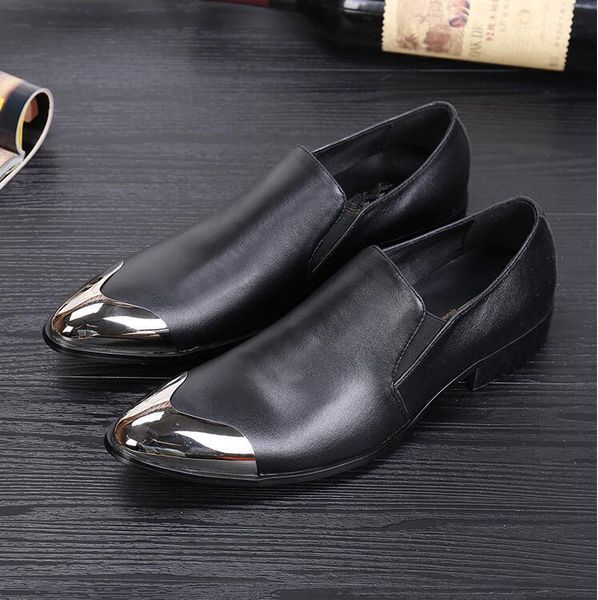 dress shoes genuine leather men round toe slip-on casual business spring autumn formal wedding luxury, Black
dress shoes genuine leather men round toe slip-on casual business spring autumn formal wedding luxury, Black