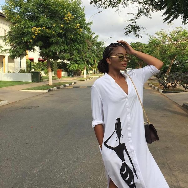 2021 european and american womens autumn new fashion temperament casual long sleeved printing v neck split long shirt dress, White
2021 european and american womens autumn new fashion temperament casual long sleeved printing v neck split long shirt dress, White