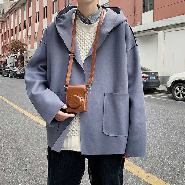 autumn and winter new large pocket woolen coat men's korean fashion student loose solid color hooded tweed jacket, Black;brown
autumn and winter new large pocket woolen coat men's korean fashion student loose solid color hooded tweed jacket, Black;brown