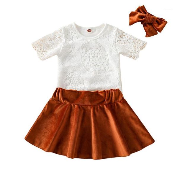 clothing sets 3pc baby girl casual outfit hollow out floral lace short sleeve round neck bodysuit solid color skirt bowknot headband, White
clothing sets 3pc baby girl casual outfit hollow out floral lace short sleeve round neck bodysuit solid color skirt bowknot headband, White