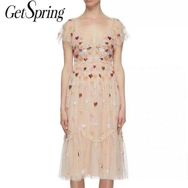 getspring women dress sequins patchwork butterfly sleeve v-neck mesh dresses vintage long summer fashion 210601, Black;gray
getspring women dress sequins patchwork butterfly sleeve v-neck mesh dresses vintage long summer fashion 210601, Black;gray
