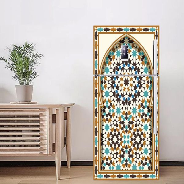 wallpapers 60x150cm/60x180cm islam pattern fridge sticker pvc refrigerator door kitchen self-adhesive wall stickers decor
wallpapers 60x150cm/60x180cm islam pattern fridge sticker pvc refrigerator door kitchen self-adhesive wall stickers decor