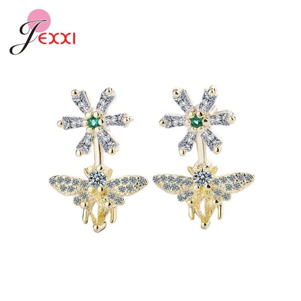 stud temperament cubic zircon insect bee earrings for women delicate animal crystal jewelry 925 sterling silver brincos, Golden;silver
stud temperament cubic zircon insect bee earrings for women delicate animal crystal jewelry 925 sterling silver brincos, Golden;silver