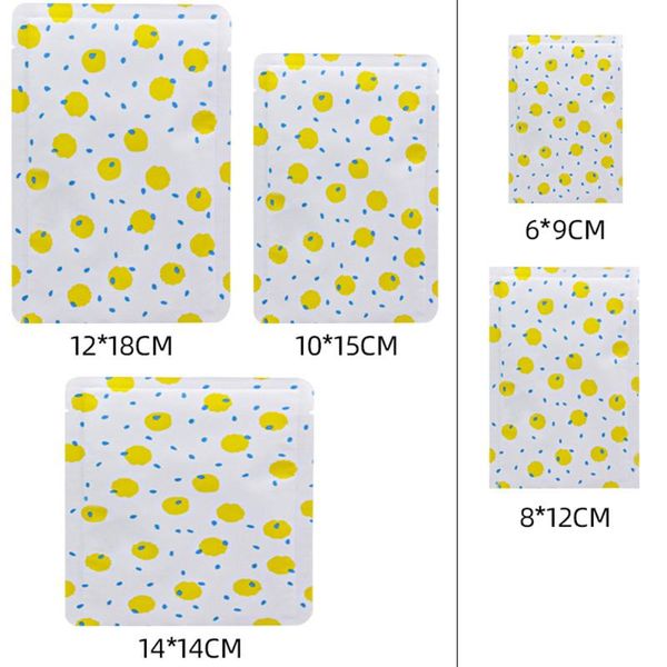 storage bags 100pcs/lot open bag yellow dots pure aluminum foil pouches smell proof heat sealing grains packing
storage bags 100pcs/lot open bag yellow dots pure aluminum foil pouches smell proof heat sealing grains packing