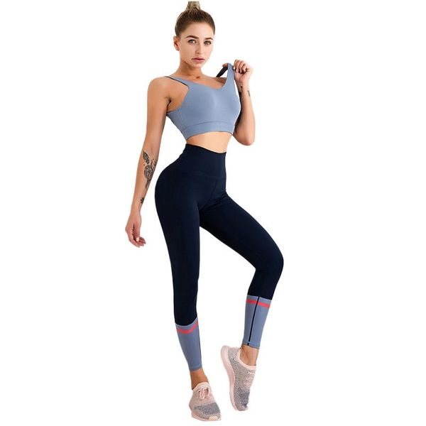 yoga outfits 2-piece clothing women sets contrast color set sports fitness beauty back bra high waist leggings body building, White;red
yoga outfits 2-piece clothing women sets contrast color set sports fitness beauty back bra high waist leggings body building, White;red