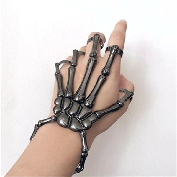 link, chain bracelets halloween bracelet for women gothic punk hand skull skeleton elasticity adjustable bangles femme party accessories, Black
link, chain bracelets halloween bracelet for women gothic punk hand skull skeleton elasticity adjustable bangles femme party accessories, Black
