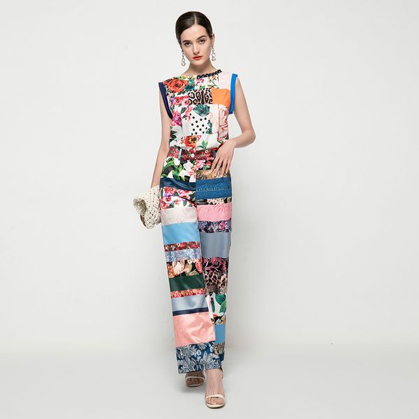 women's sets summer new party fashion vest loose trousers vintage printed patchwork two-piece suit 46vn, Gray
women's sets summer new party fashion vest loose trousers vintage printed patchwork two-piece suit 46vn, Gray