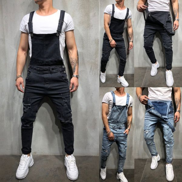 ripped jeans jumpsuits fashion men's hi street distressed denim bib overalls for man suspender pants streetwear size s-xxxl, Blue
ripped jeans jumpsuits fashion men's hi street distressed denim bib overalls for man suspender pants streetwear size s-xxxl, Blue
