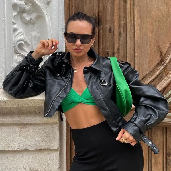 women's jackets cool girl faux leather black cropped jacket women autumn winter zipper coat elegant lady punk style harajuku short over, Black;brown
women's jackets cool girl faux leather black cropped jacket women autumn winter zipper coat elegant lady punk style harajuku short over, Black;brown