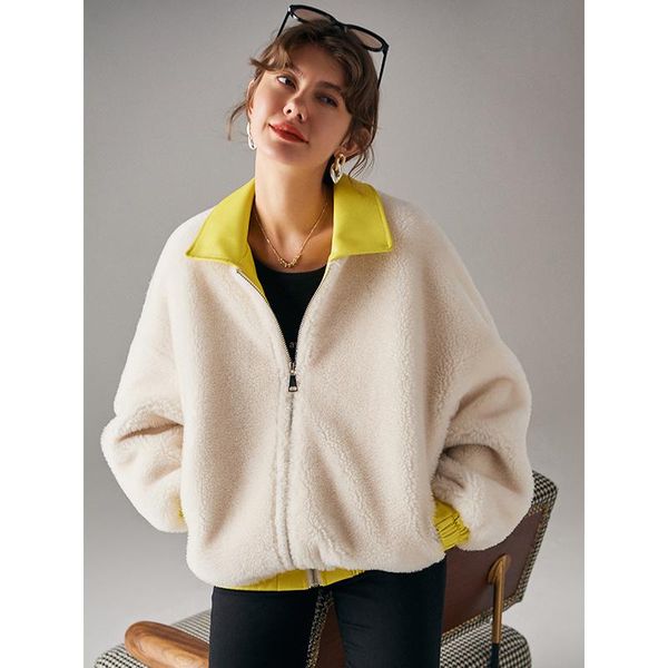 women's fur & faux warm fashion thick shearling jacket real coat abrigo largo mujer invierno 2021 wool coats women luxury clothes, Black
women's fur & faux warm fashion thick shearling jacket real coat abrigo largo mujer invierno 2021 wool coats women luxury clothes, Black