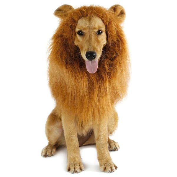 pet costume lion mane wig with/without ears for large dog halloween clothes fancy dress up cat costumes tb sale
