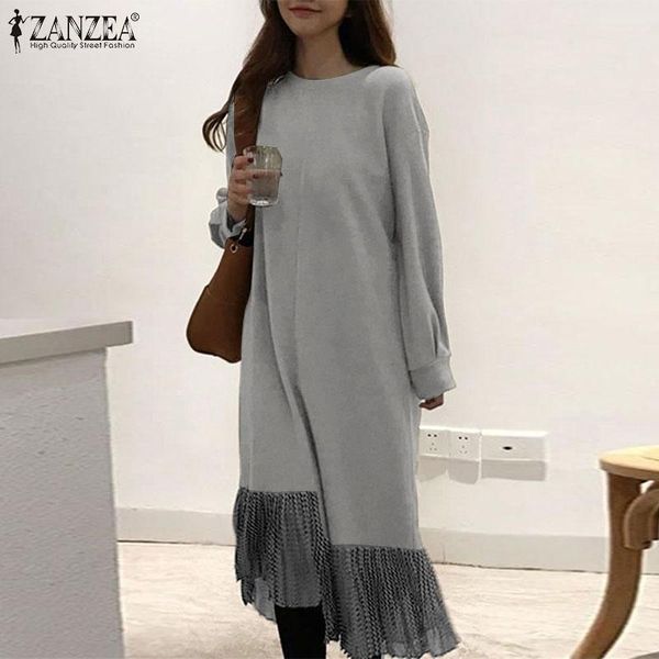 casual dresses zanzea elegant women's 2021 autumn long sleeve sundress solid robe plus size female patchwork vestido de mujer, Black;gray
casual dresses zanzea elegant women's 2021 autumn long sleeve sundress solid robe plus size female patchwork vestido de mujer, Black;gray