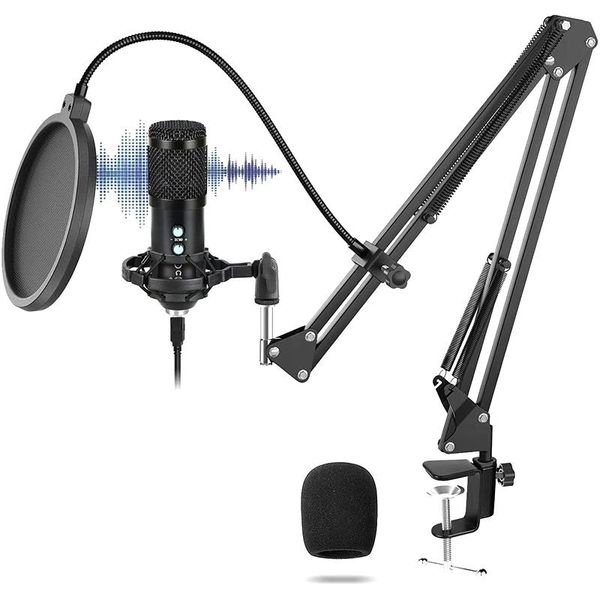 microphone kit,podcast cardioid condenser microphone bundle for computer plug&play with adjustable stand boom arm
microphone kit,podcast cardioid condenser microphone bundle for computer plug&play with adjustable stand boom arm