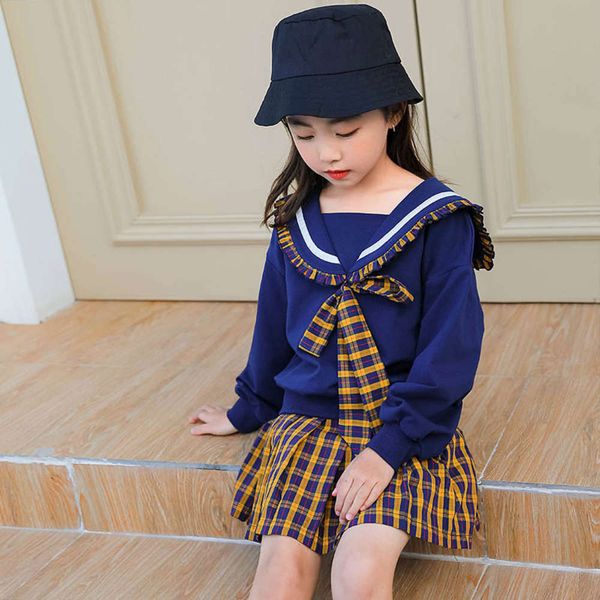 school girls' spring suit foreign 2021 new style children jk uniform skirt net red 2-piece set, White
school girls' spring suit foreign 2021 new style children jk uniform skirt net red 2-piece set, White