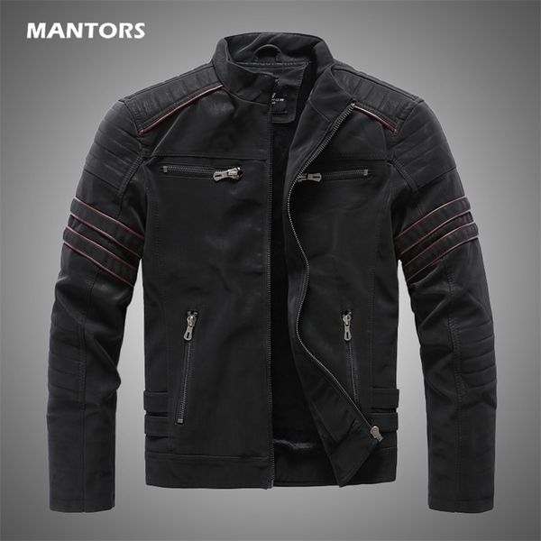 men winter brand leather jacket casual motorcycle winter inner fleece pu coat faux leather jackets mens clothing streetwear 211119, Black
men winter brand leather jacket casual motorcycle winter inner fleece pu coat faux leather jackets mens clothing streetwear 211119, Black