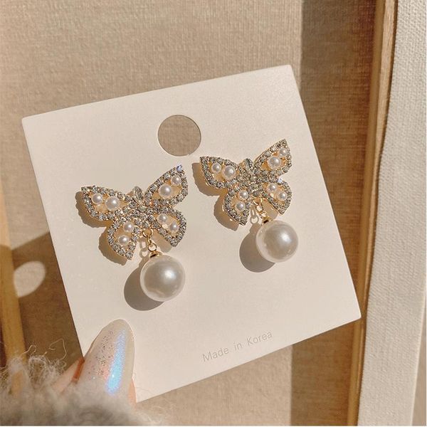 stud lism korean fashion crystal butterfly tassel earrings for women zircon pearl wedding luxury jewelry 2021, Golden;silver
stud lism korean fashion crystal butterfly tassel earrings for women zircon pearl wedding luxury jewelry 2021, Golden;silver