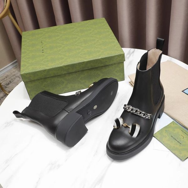 designer boots logo brand women shoes fashion soft cowhide leather metal chain comfort elegant exquisite size for 35-43, Black
designer boots logo brand women shoes fashion soft cowhide leather metal chain comfort elegant exquisite size for 35-43, Black