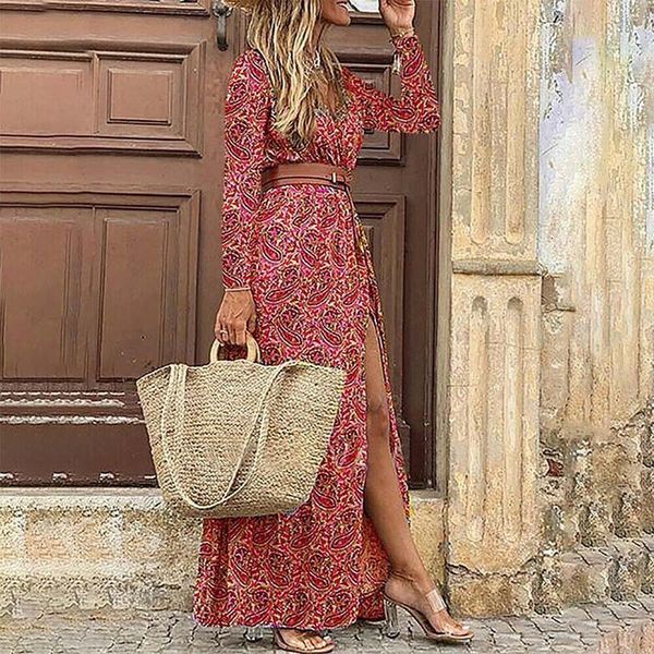 2021 print maxi women fashion v neck sleeve plus size beach elegant party ladies es robe oait, Black;gray
2021 print maxi women fashion v neck sleeve plus size beach elegant party ladies es robe oait, Black;gray