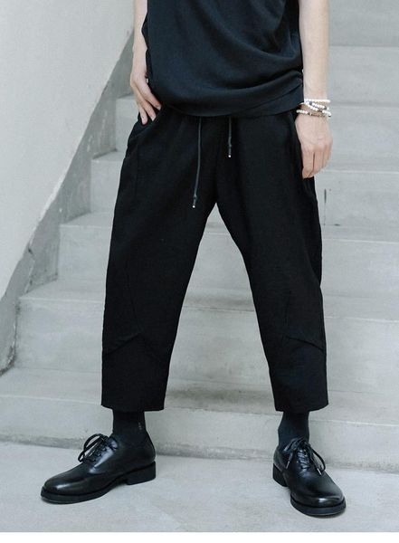 men's pants casual octuple large size late summer elastic waist lace up personalized versatile loose simple tapered trend, Black
men's pants casual octuple large size late summer elastic waist lace up personalized versatile loose simple tapered trend, Black