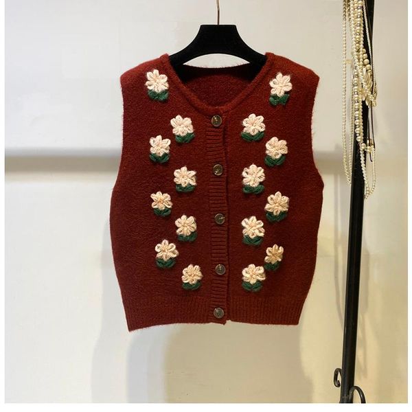 is han edition temperament show thin red suit the new early autumn 2021 v collar embroidery knitted vest female flowers, White
is han edition temperament show thin red suit the new early autumn 2021 v collar embroidery knitted vest female flowers, White
