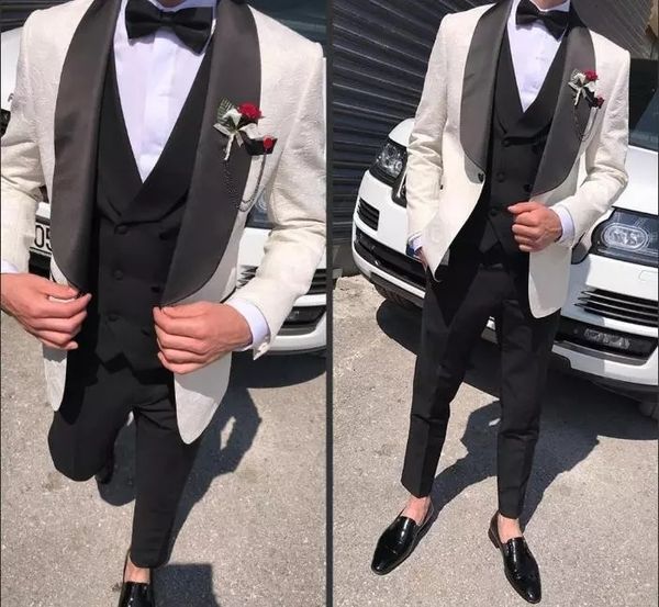 men's suits & blazers beggar pattern jacket black vest groom pants suit three blazer party dress 4za5, White;black
men's suits & blazers beggar pattern jacket black vest groom pants suit three blazer party dress 4za5, White;black
