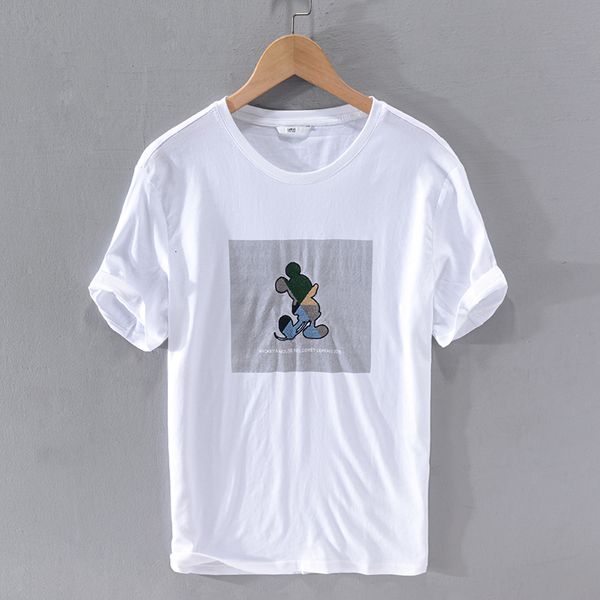 2021 new summer short-sleeved linen t-shirt retro fashion shirt for men casual comfortable t shirts male cartoon o-neck tshirt vygx, White;black
2021 new summer short-sleeved linen t-shirt retro fashion shirt for men casual comfortable t shirts male cartoon o-neck tshirt vygx, White;black