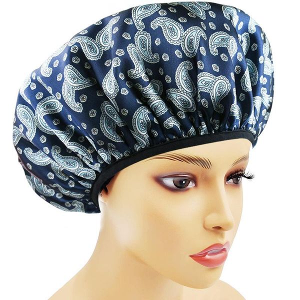beanie/skull caps fashion color flower print 3 layers shower cap bath waterproof bathing reusable for long hair women girl, Blue;gray
beanie/skull caps fashion color flower print 3 layers shower cap bath waterproof bathing reusable for long hair women girl, Blue;gray