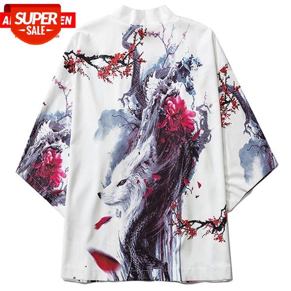 Aelfric Eden Japanese Kimono Jacket 2020 White Fox Print Loose Shirts Summer Harajuku Hip Hop Front Open Coats Japan Streetwear #V14x, Black;brown
Aelfric Eden Japanese Kimono Jacket 2020 White Fox Print Loose Shirts Summer Harajuku Hip Hop Front Open Coats Japan Streetwear #V14x, Black;brown