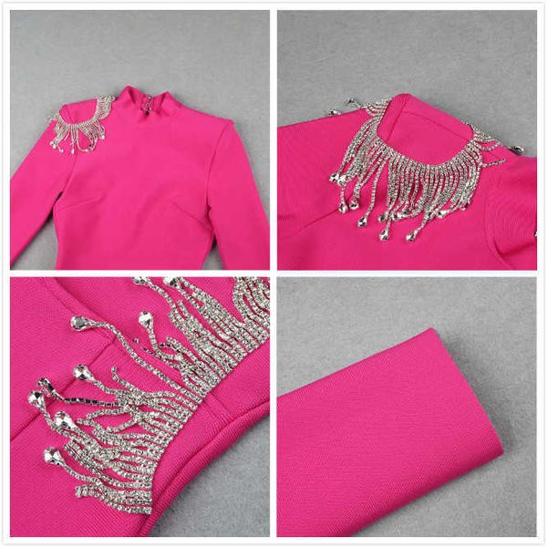 2021black women bandage high neck long sleeve halter beaded tassel bodycon club party dresses, Black;gray
2021black women bandage high neck long sleeve halter beaded tassel bodycon club party dresses, Black;gray