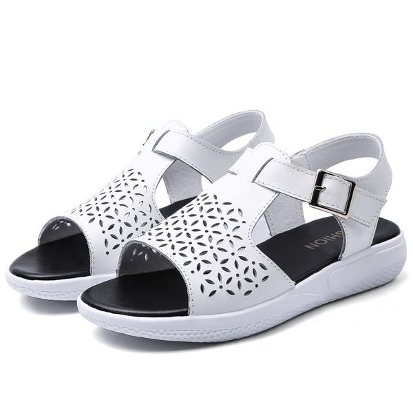 sandals 2021 hollow split leather women breathable with buckle summer women's shoes outdoor luxury slippers ladies wedge, Black
sandals 2021 hollow split leather women breathable with buckle summer women's shoes outdoor luxury slippers ladies wedge, Black