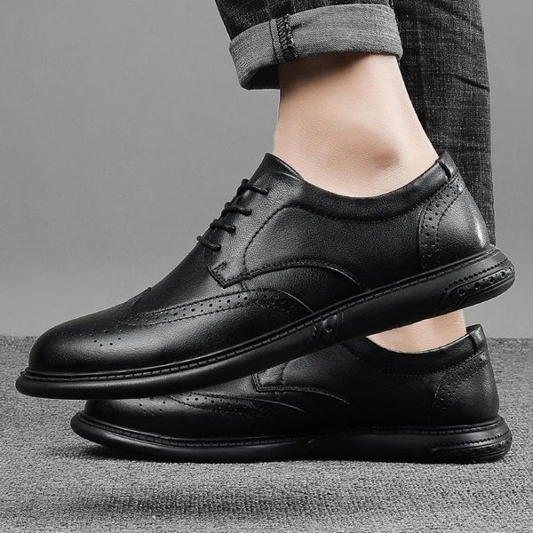 dress shoes men oxford genuine leather rubber business fashion outdoor brogue lace up flats male casual wedding big size 47, Black
dress shoes men oxford genuine leather rubber business fashion outdoor brogue lace up flats male casual wedding big size 47, Black