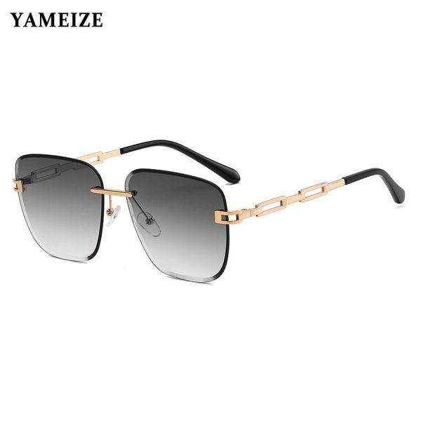 sunglasses rimless oversized square vintage women luxury fashion frameless sun glasses female retro gradient mirror uv400, White;black
sunglasses rimless oversized square vintage women luxury fashion frameless sun glasses female retro gradient mirror uv400, White;black